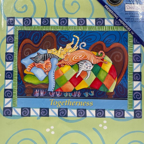 Dana Simson Cats and Togetherness Scrapbook Magnetic Pages Colorful Crafting NEW - Picture 2 of 14